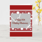 Carte Joyeux 30 ans de mariage de perle (Fleur jaune)