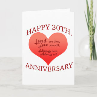 Carte Joyeux 30e Anniversaire