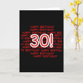 Carte Joyeux 30e anniversaire (Fleur jaune)
