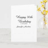 Carte Joyeux 30e anniversaire ajouter nom date élégant s (Fleur jaune)