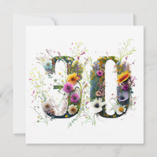 Carte Joyeux 30e Anniversaire Fleurs des champs Joyeux A