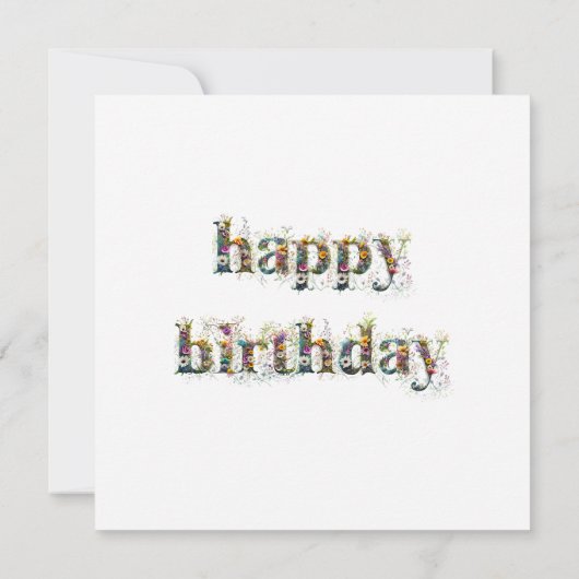 Carte Joyeux 30e anniversaire Fleurs sauvages Joyeux ann (Dos)