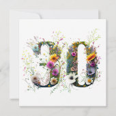 Carte Joyeux 30e anniversaire Fleurs sauvages Joyeux ann (Devant)
