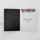 Carte Joyeux 30e anniversaire Neon Connexion en brique (Intérieur)