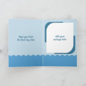 Carte Joyeux 30e anniversaire nom floral bleu (Intérieur)