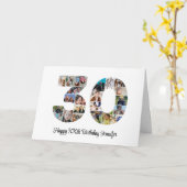 Carte Joyeux 30e anniversaire Numéro 30 Collage photo pe (Fleur jaune)