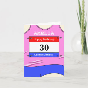 Carte Joyeux 30e Anniversaire pour un coureur
