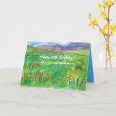 Carte Joyeux 30e anniversaire vaches népalaises dans le (Fleur jaune)