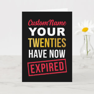 Carte Joyeux 30e Anniversaire, Vos Vingt Ans Ont Expiré