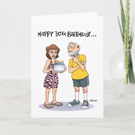 Carte Joyeux 30ème x 2 Anniversaire (Devant)