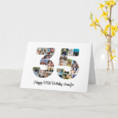 Carte Joyeux 35e anniversaire Numéro 35 Collage photo pe (Fleur jaune)