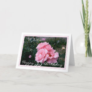 Carte Joyeux 35e anniversaire personnalisable avec Roses