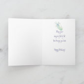 Carte Joyeux 39e anniversaire aquarelle Dragonfly Nature (Intérieur)