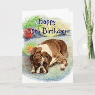 Carte Joyeux 39e anniversaire Obtenez un Humour excité C