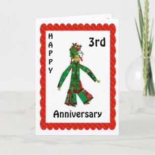 Carte Joyeux 3e anniversaire