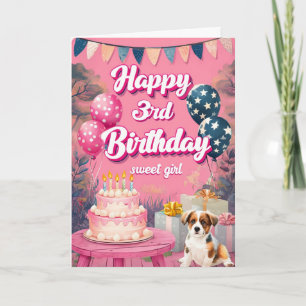 Carte Joyeux 3e anniversaire