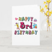 Carte Joyeux 3e anniversaire 3 ans voeux b jour (Fleur jaune)