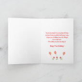 Carte Joyeux 3e anniversaire agneau et ballons (Intérieur)