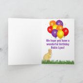 Carte Joyeux 3e anniversaire Canklings ballons colorés (Intérieur)