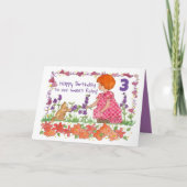 Carte Joyeux 3e anniversaire fille Ginger Hair Kitten Ch (Devant)
