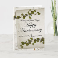 Joyeux 3e anniversaire Floral