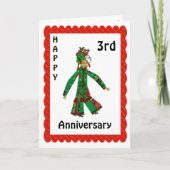 Carte Joyeux 3ème Anniversaire (Devant)