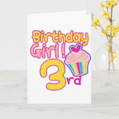 Carte Joyeux 3ème anniversaire ! (Fleur jaune)