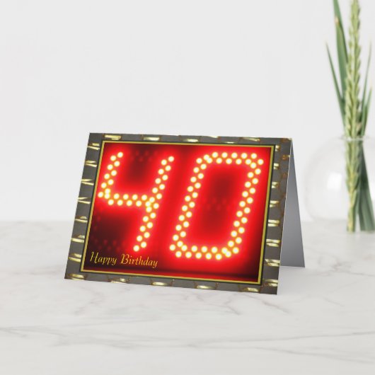 Carte Joyeux 40e anniversaire (Devant)