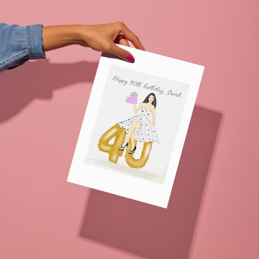 Carte Joyeux 40e anniversaire