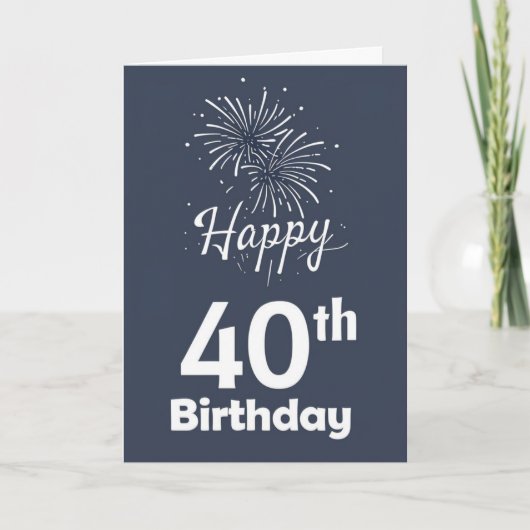 Carte Joyeux 40e anniversaire (Devant)