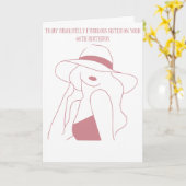 Carte Joyeux 40e anniversaire à ma Fabulous Sister (Fleur jaune)