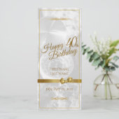 Carte Joyeux 40e anniversaire avec un ruban doré (Debout devant)