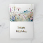 Carte Joyeux 40e anniversaire Fleurs sauvages Joyeux ann (Intérieur)