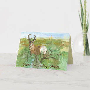 Carte Joyeux 40e anniversaire Hunter Pronghorn Antelope