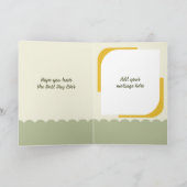 Carte Joyeux 40e anniversaire nom fleuri jaune (Intérieur)