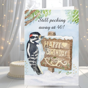 Carte Joyeux 40e anniversaire Pic mineur