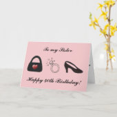 Carte Joyeux 40e anniversaire Sœur (Fleur jaune)