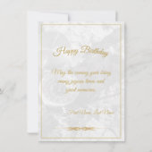 Carte Joyeux 40ème anniversaire avec arc en or (Dos)