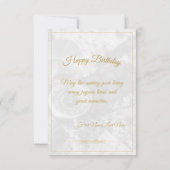 Carte Joyeux 40ème anniversaire avec arc en or (Dos)