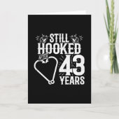 Carte Joyeux 43e Anniversaire aux couples mariés depuis  (Devant)