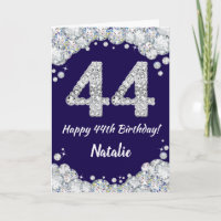Joyeux 44e anniversaire Marine Bleu et Parties sci