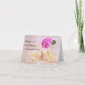 Carte Joyeux 45e anniversaire Peony avec coquillages (Devant)