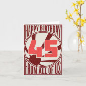 Carte Joyeux 45ème anniversaire (Fleur jaune)