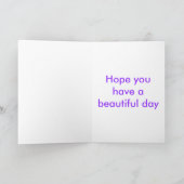 Carte Joyeux 46e anniversaire pourpre fleurs (Intérieur)