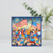 Carte Joyeux 4 juillet (Debout devant)
