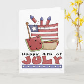 Carte Joyeux 4 juillet (Fleur jaune)