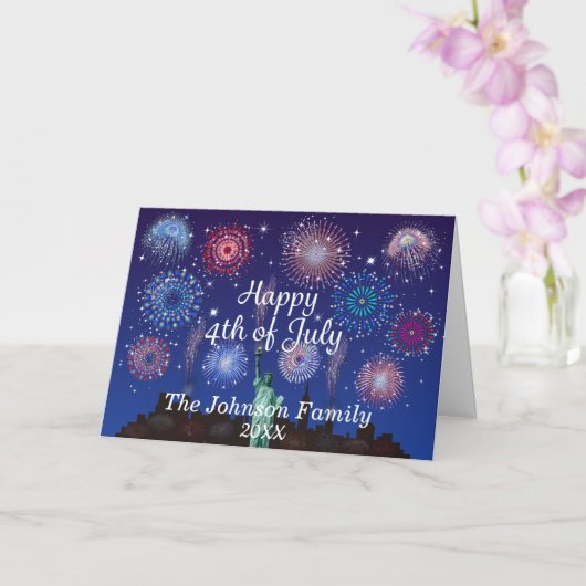 Carte Joyeux 4 juillet à New York (Orchidée)