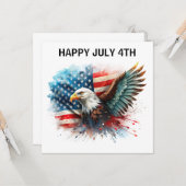 Carte Joyeux 4 juillet Aigle (Devant/Arrière en situation)