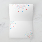 Carte Joyeux 4 juillet américain Drapeau patriotique (Intérieur)
