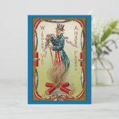 Carte Joyeux 4 juillet ! Art vintage (Debout devant)